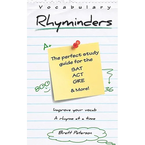 Vocabulary Rhyminders: Perfect for the SAT, ACT, GRE and more!