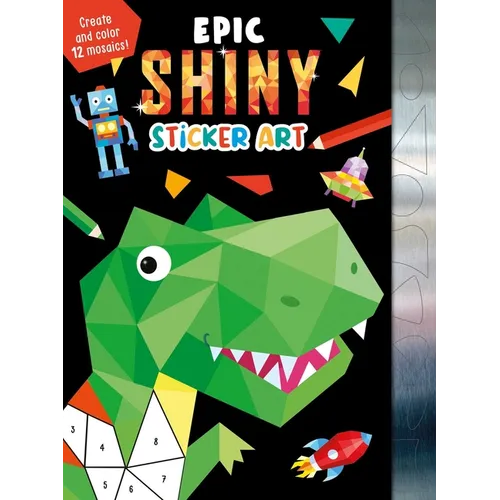 Epic Shiny Sticker Art: Create and Color 12 Mosaics!