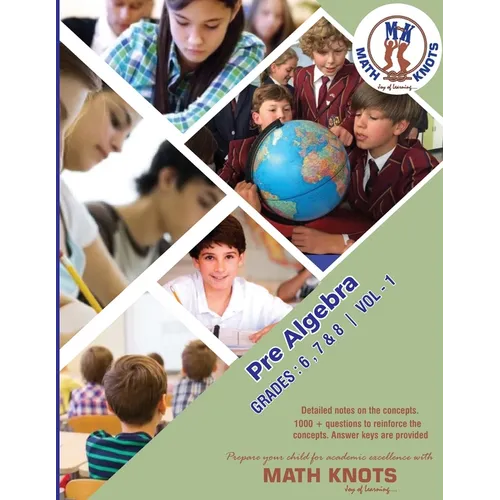 Pre-Algebra: Grades: 6-8 Vol - 1