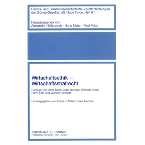 Wirtschaftsethik - Wirtschaftsstrafrecht