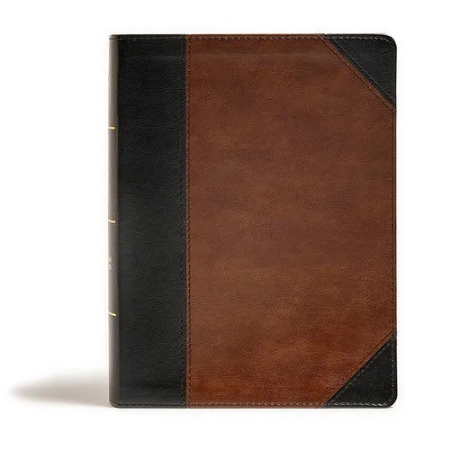 CSB Tony Evans Study Bible, Black/Brown Leathertouch, Indexed: Study Notes and Commentary, Articles, Videos, Easy-To-Read Font
