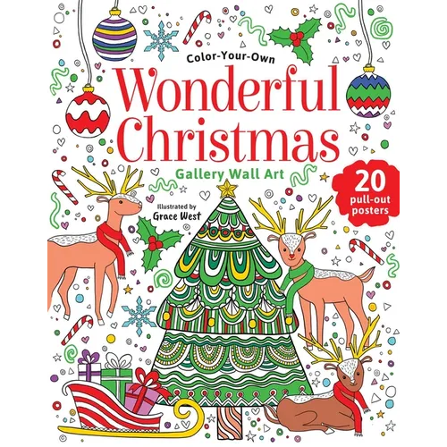 Wonderful Christmas: Coloring Book: Color-Your-Own Gallery Wall Art