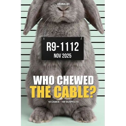 ANIMALIBI - Who Chewed the Cable?: A Full-Color Whodunit for Rabbit Lovers. 100 Adorable Suspects, 10 Cases, One Guilty Rabbit.