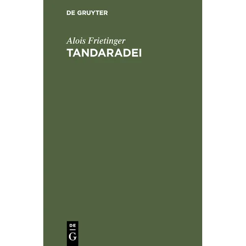 Tandaradei: Ein Vers- Und Geschichtenbuch