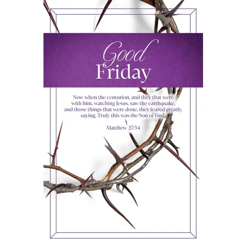 Good Friday Bulletin: Watching Jesus (Package of 100): Matthew 27:54 (Kjv)
