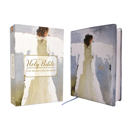 Amplified Holy Bible, Anne Neilson Angel Art Series, Leathersoft, Blue