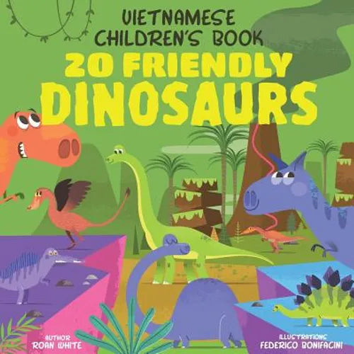Vietnamese Children's Book: 20 Friendly Dinosaurs