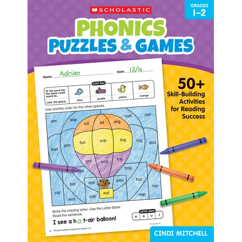 Phonics Puzzles & Games for Grades 1-2