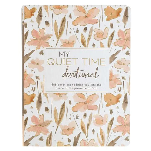 My Quiet Time Devotional - 365 Devotions for Women to Bring You Into the Peace of the Presence of God Peach Floral Softcover Flexcover Gift Book W/Rib