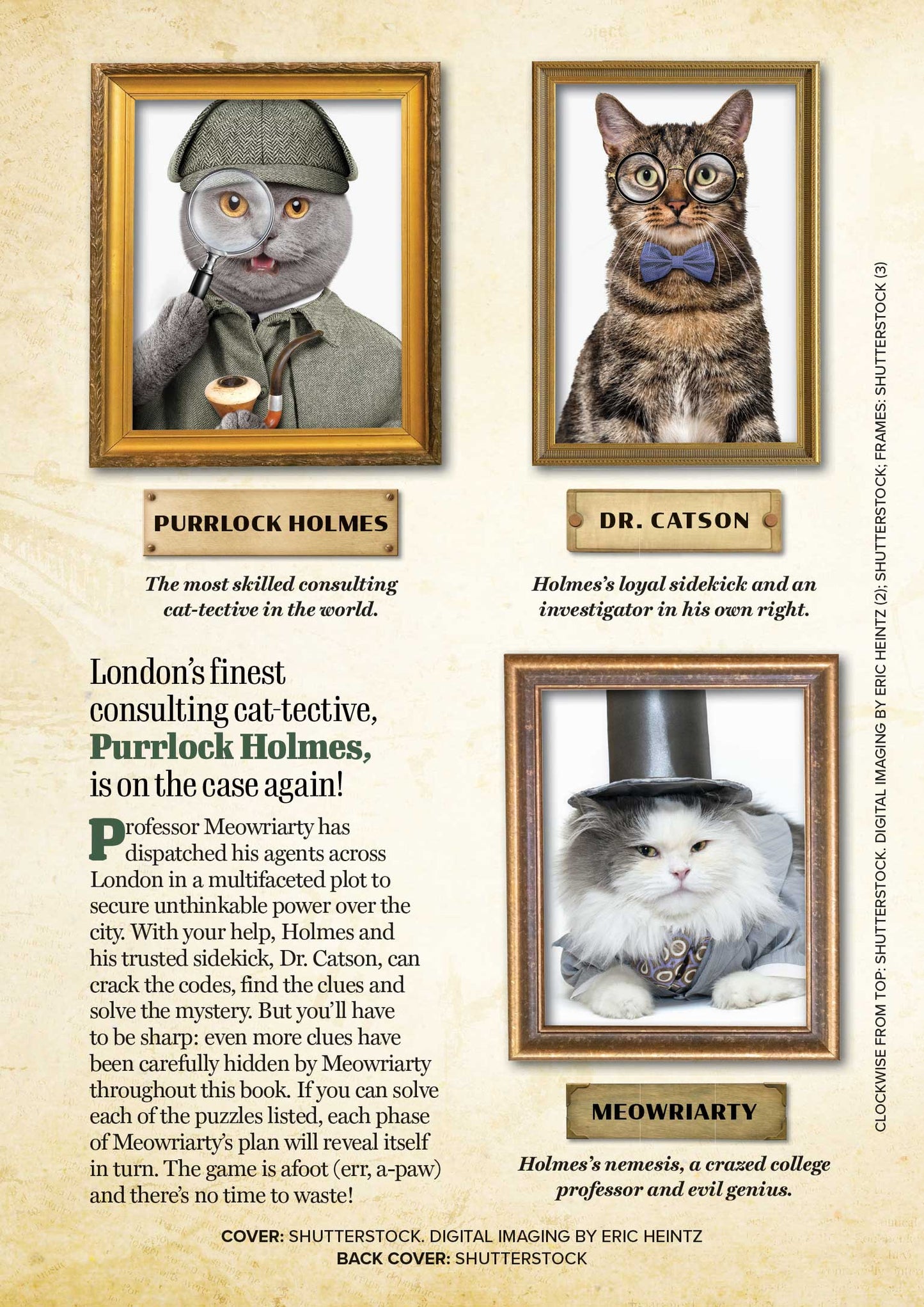 Cat Pawzzles - Purrlock Holmes V2: Solve Puzzles, Ciphers, Kitty Mysteries, Clues, Crosswords, Hidden Letters, Rhymes, Spot The Difference, Boost Deductive Reasoning, De-Stress & Catch Meowriarty!