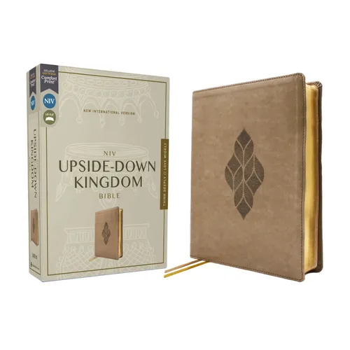 Niv, Upside-Down Kingdom Bible, Leathersoft, Tan, Comfort Print: Think Deeply // Love Widely
