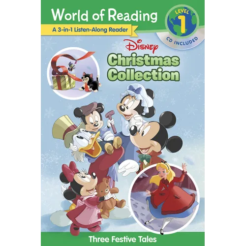 World of Reading: Disney Christmas Collection 3-In-1 Listen-Along Reader-Level 1: 3 Festive Tales with CD! [With Audio CD]
