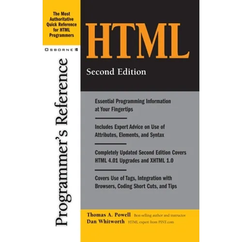 HTML Programmer's Reference, 2nd Edition
