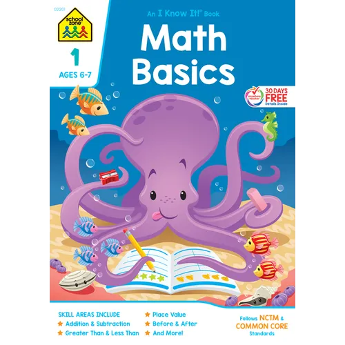 School Zone Math Basics Grade 1 Workbook