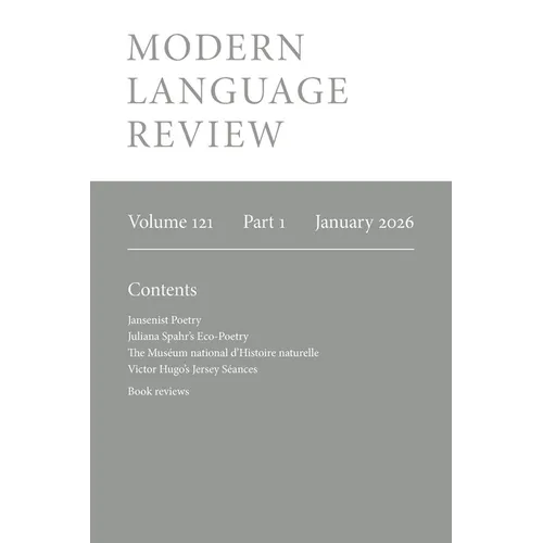 Modern Language Review (121.1) January 2026