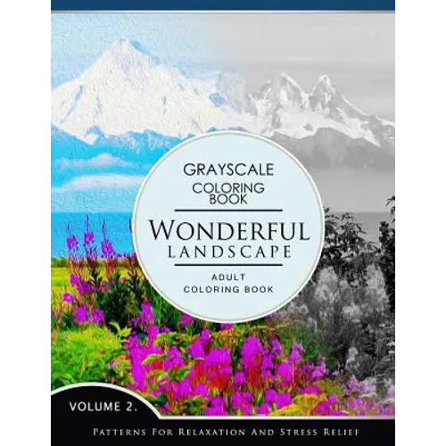 Wonderful Landscape Volume 2: Grayscale coloring books for adults Relaxation (Adult Coloring Books Series, grayscale fantasy coloring books)