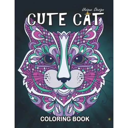 Cute Cat Coloring Book: Stress Relieving Design for Girls, Teen and Adults Coloring Book Easy to Color