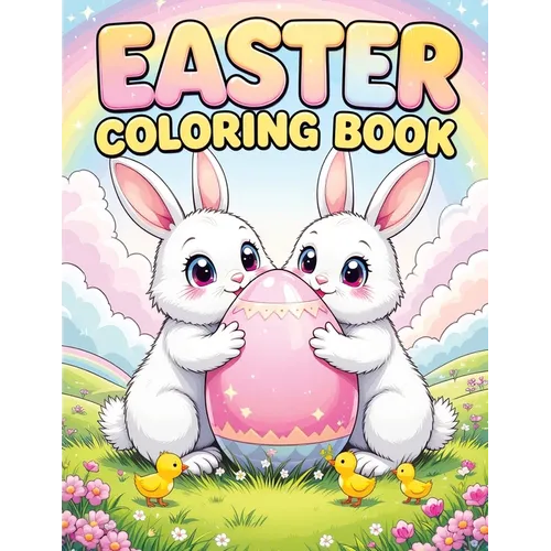Easter Coloring Book: Cute Easy and Simple Springtime Designs for Kids Featuring Bunnies, Eggs, Baskets and More for Fun Party Favors and Gifts