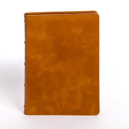 NASB Large Print Thinline Bible, Holman Handcrafted Collection, Marbled Chestnut Premium Calfskin