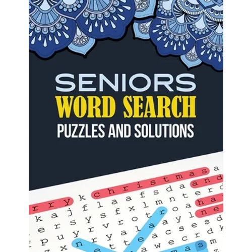 Seniors Word Search Puzzle and Solutions: Word Search Book Challenging and Fun Puzzles for Adults, Brian Game Book for Seniors in This Christmas Gift