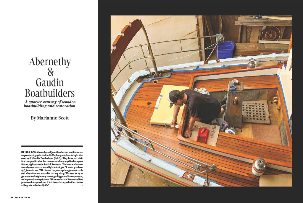 Pacific Yachting - March 2024: Peace & Quiet At Tumbo Island, Tarp Tips For Bottom Painting, Find Your Own Solitude, Keeping It Simple, Wooden Boatbuilding & More!