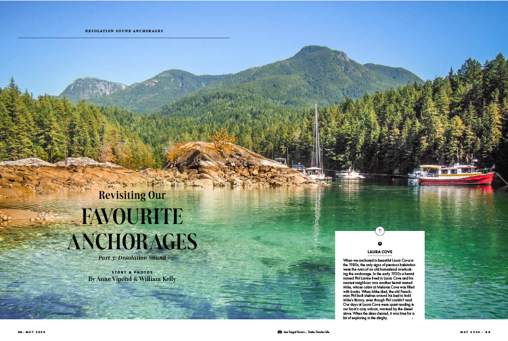 Pacific Yachting - May 2024: Anchorages Of Desolation Sound, Pendrell Sound Cleanup, Guide On Beaumont Marine Park, On Board Power, Testing Axopar 45 XC, Boarding Ladders, Open Ocean Robotics & More!