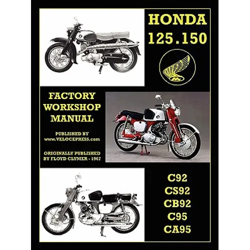Honda Motorcycles Workshop Manual 125-150 Twins 1959-1966