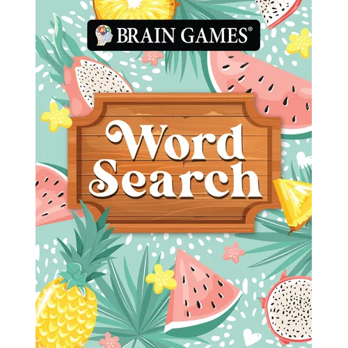 Brain Games - Take Along - Word Search - Summer-Themed Fruit Design Portable Puzzle Book