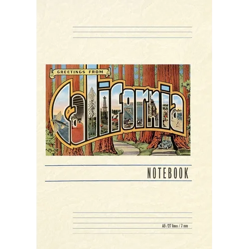 Vintage Lined Notebook Greetings from California
