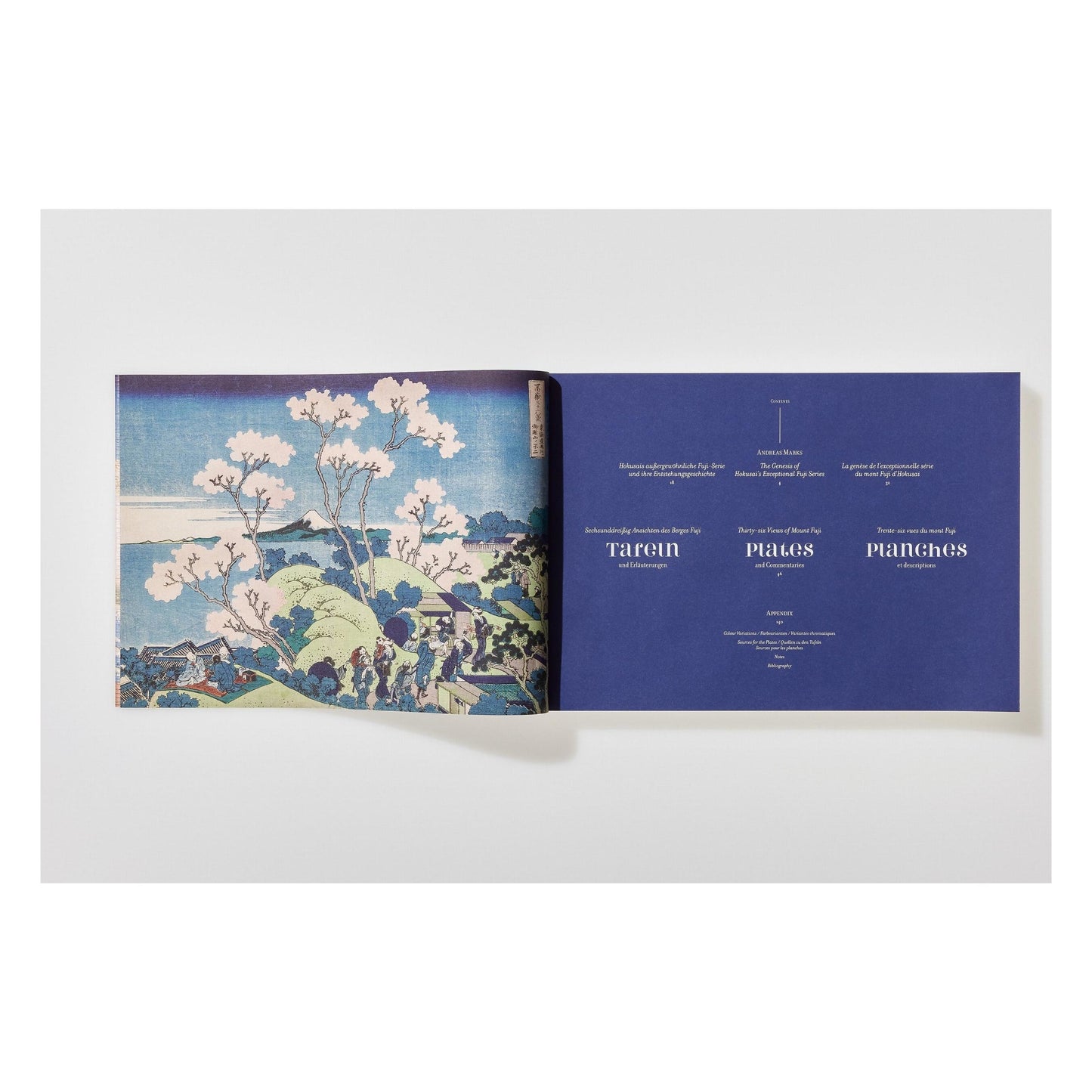 Hokusai. Thirty-six Views of Mount Fuji (German, French, English) Book
