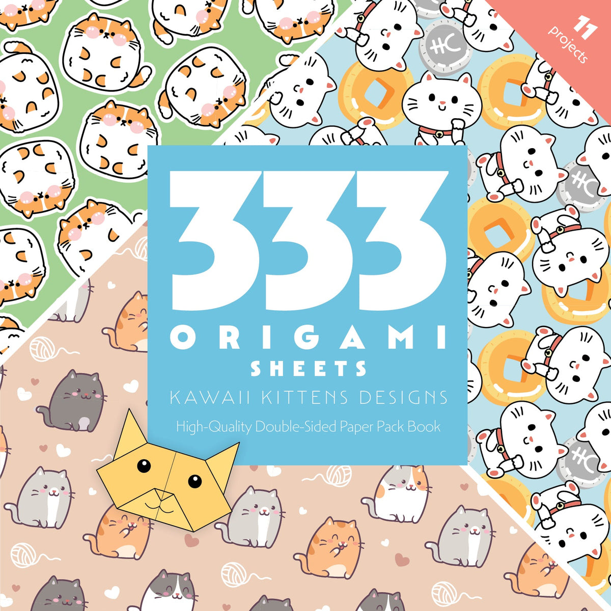 333 Origami Sheets Kawaii Kittens Designs Book