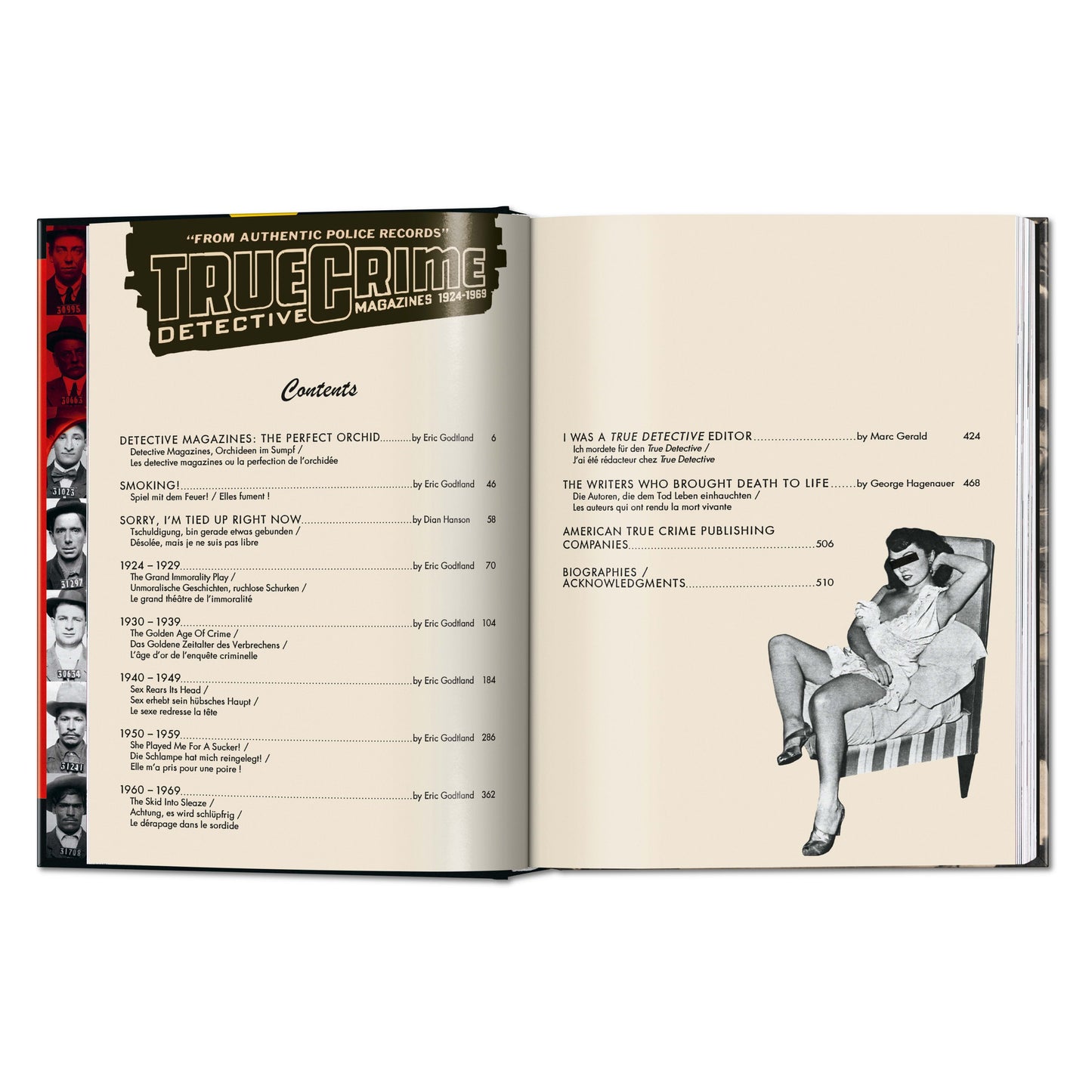 True Crime Detective Magazines. 1924–1969. 45th Ed. (German, French, English) Book