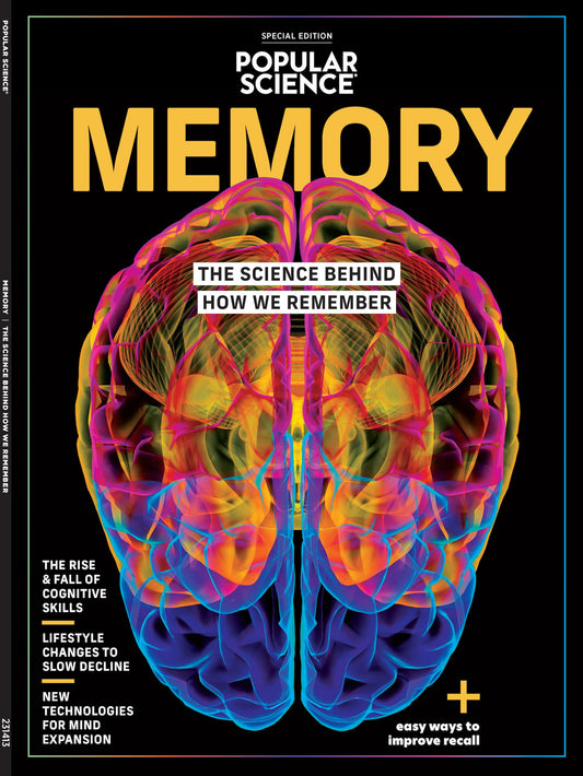 Popular Science - Memory, The Science Behind How We Remember: Cognitive Skills, Neurons, Brain Smog, Core Memories, Myths, Trauma, Stress, Loci Method, How To Slow Decline, New Technologies & Pets!