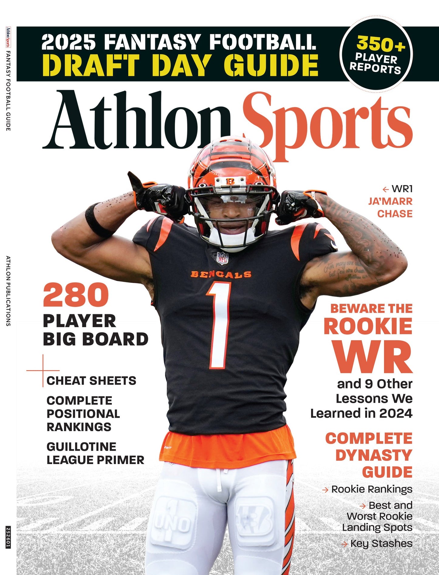 Athlon Sports - Fantasy Football 2025: 350+ Player Reports, 280 Player Big Board, League Domination, Top Picks, Cheat Sheets, Positional Rankings, Guillotine League Primer, Rookie Rankings & More!