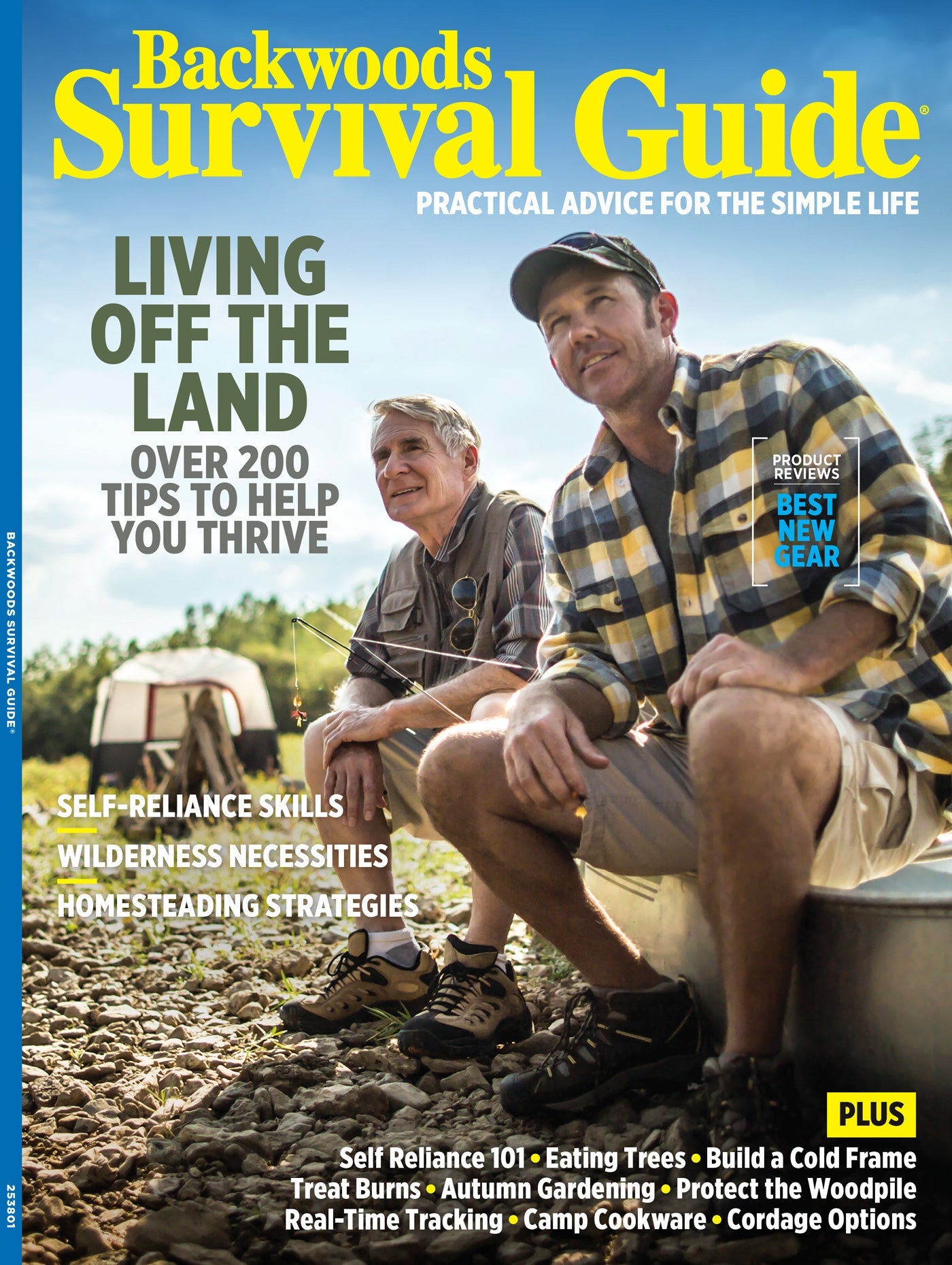 Backwoods Survival Guide - Living Off The Land No. 35: 200+ Tips, Self Reliance Skills, Wilderness Necessities, Homesteading Tips, Burns Care, Outdoor Nutrition, Camp Cookware, Cordage & More!