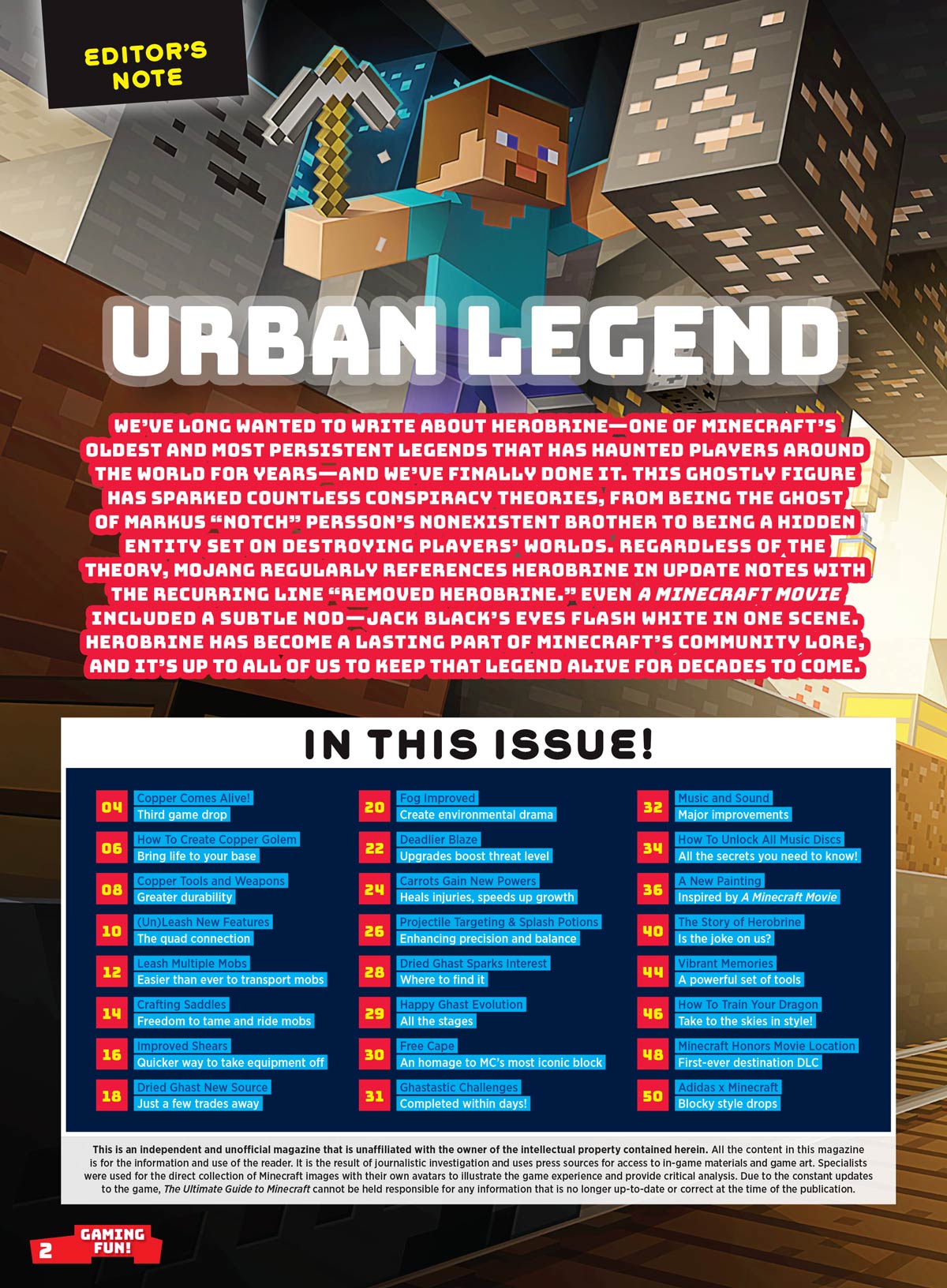 Minecraft - The Ultimate Guide: Enhance Your Gameplay Experience, Mob Leashing Tricks, Happy Ghast Evolution, Copper Creations, Dragon Training Secrets, Unlock Every Movie Discs, Posters & More!