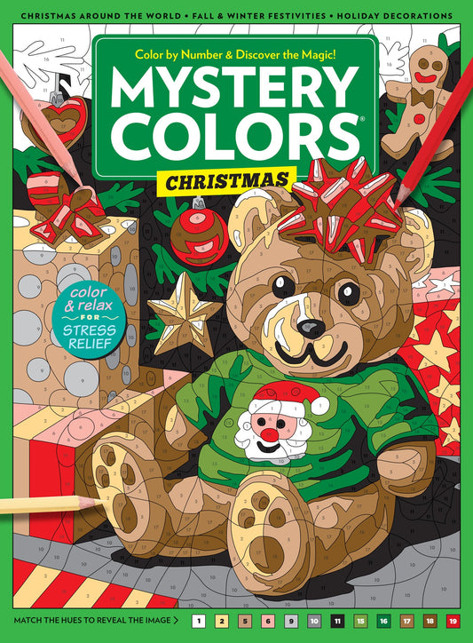 Mystery Colors - Holiday 2025: 50+ Pages Of Creative Inspiration, Christmas, Festive, Color By Number Coloring Book, Inspire Creativity, Relax, Tear-Out Pages For Decorations & More!