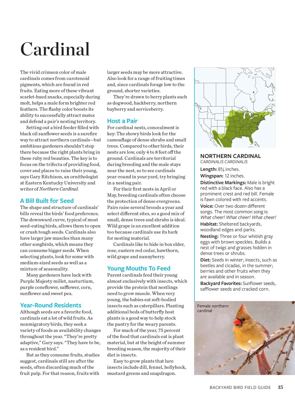 Birds & Blooms - Backyard Field Guide: 60+ Bird Profiles, Identification Tips, Feeding & Nesting Advice, Plants To Attract Birds To Your Outdoor Space, Range Maps, Fun Facts & More!