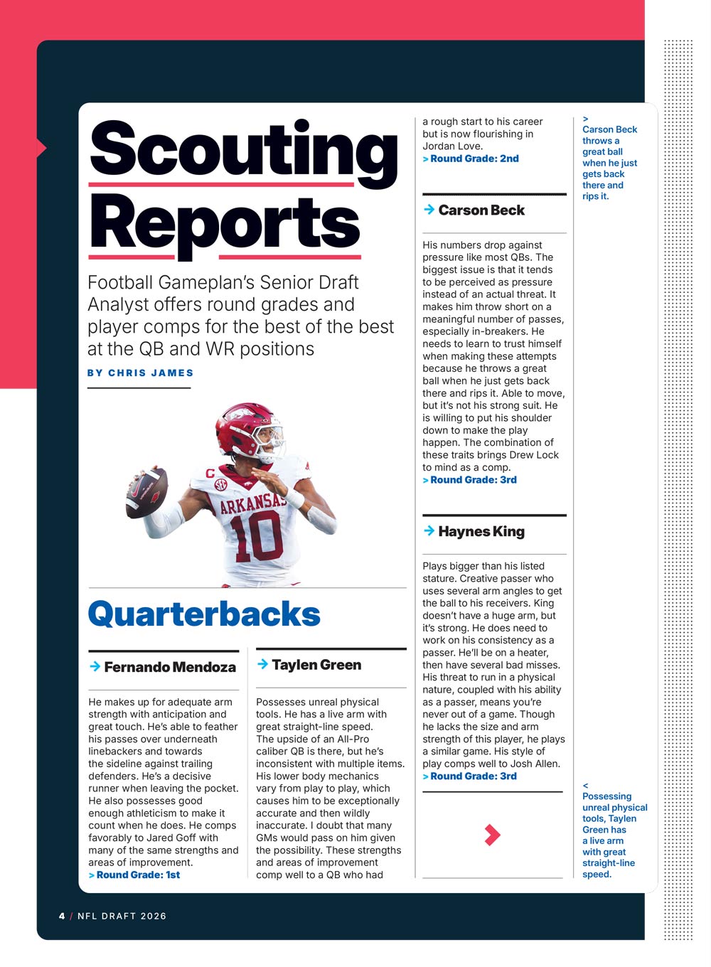 Fantasy Life - 2026 NFL Draft Guide: Top 250 Player Rankings, Projections, Exclusive Team Breakdown Analysis For All 32 NFL Teams, Most Dynamic RBs, Future Stars & More!