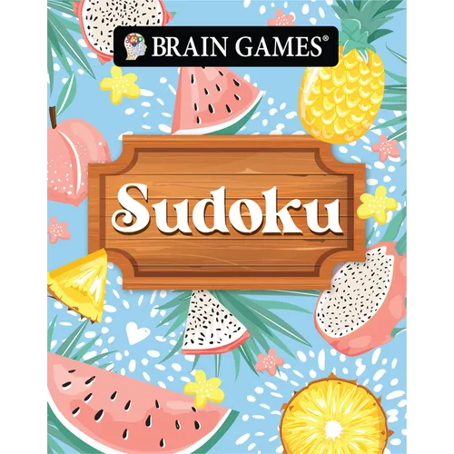 Brain Games - Take-Along - Sudoku Summer-Themed Fruit Design Portable Variety Puzzle Book