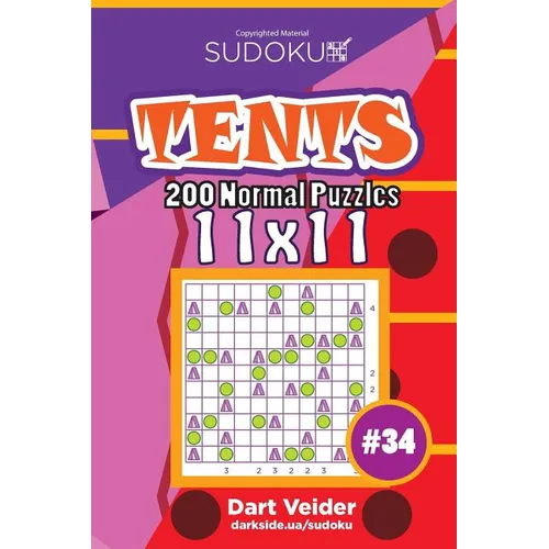 Sudoku Tents - 200 Normal Puzzles 11x11 (Volume 34)