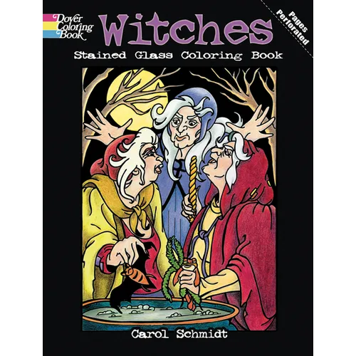 Witches Stained Glass Coloring Book
