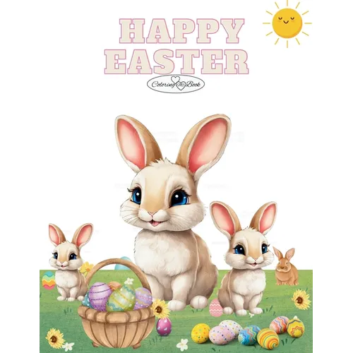 Happy Easter Coloring Book