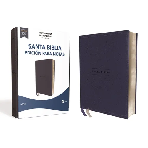 Nvi, Santa Biblia, Revisión 2022, Edición Para Notas, Leathersoft, Azul Marino, Palabras de Jesús En Rojo, Comfort Print