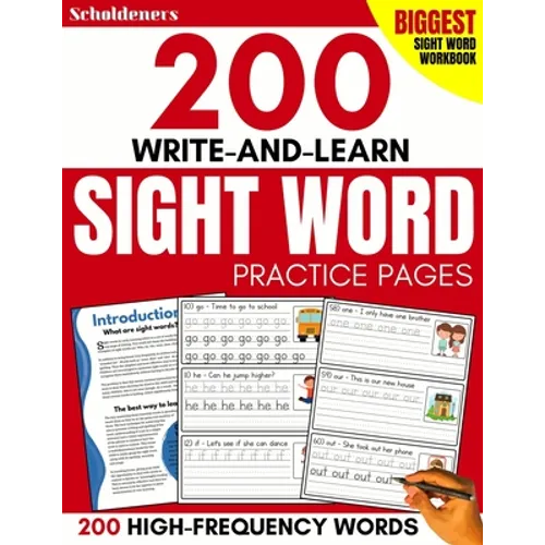 200 Write-and-Learn Sight Word Practice Pages: Learn the Top 200 High-Frequency Words Essential to Reading and Writing Success (Sight Word Books)