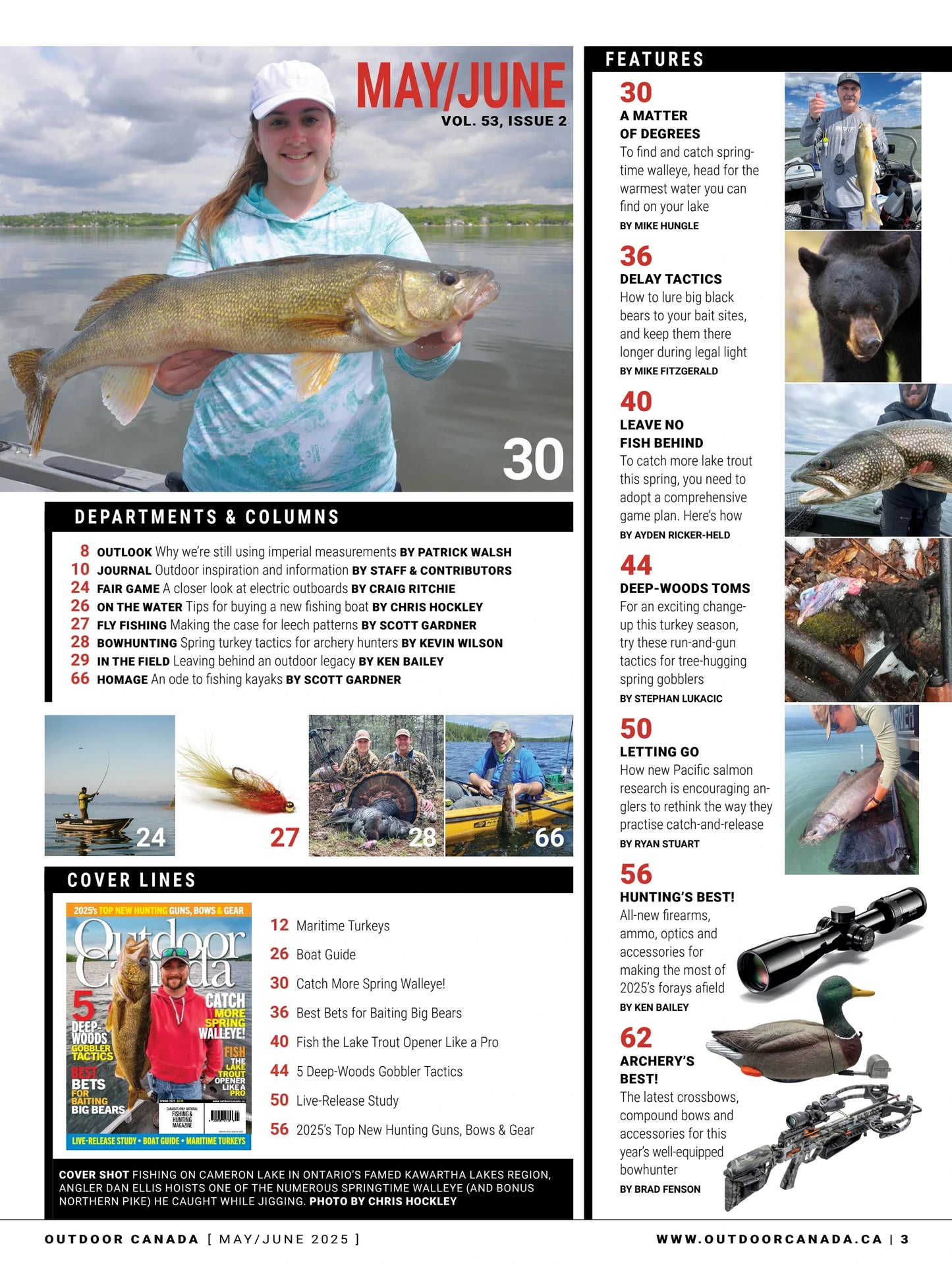 Outdoor Canada - Spring 2025: New Hunting Guns & Gear, Boat Guide Essentials, Lake Trout Opener Tips, Best Baits For Big Bears, Deep-Woods Gobbler Tactics For Turkey Hunters, Walleye Fishing & More!