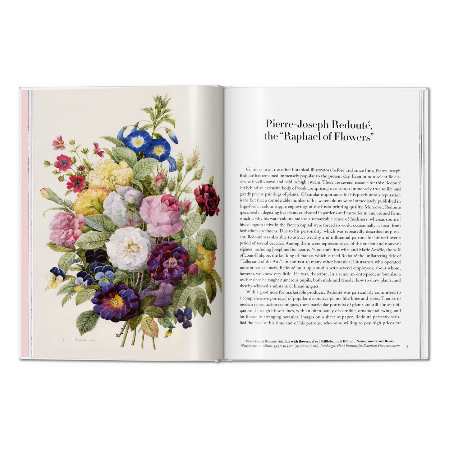 Redouté. Roses (German, French, English) Book
