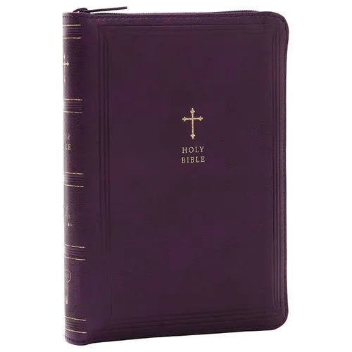 KJV Holy Bible: Compact with 43,000 Cross References, Purple Leathersoft Zipper Closure, Red Letter, Comfort Print: King James Version