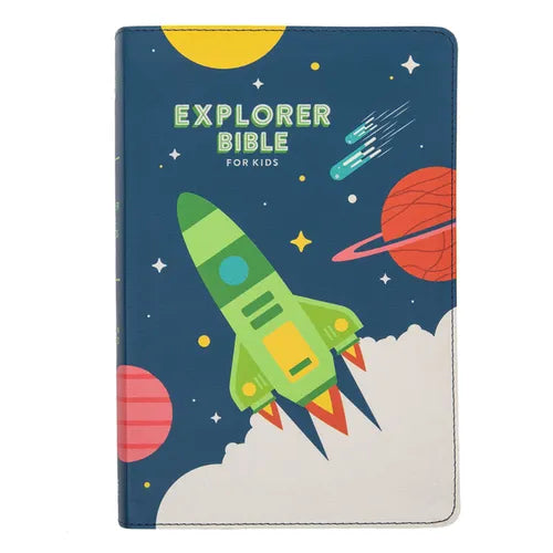 CSB Explorer Bible for Kids, Blast Off Leathertouch