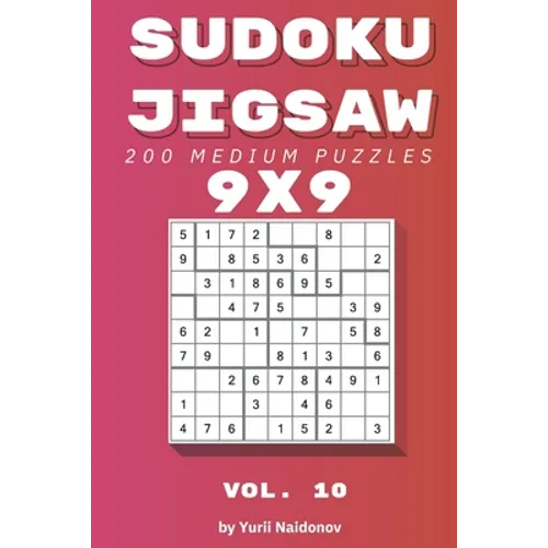 Sudoku Jigsaw: 200 Medium Puzzles 9x9 vol. 10